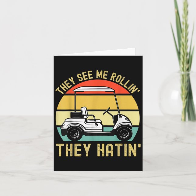 De ser mig rullin.. De Hatin, de har Golf Cart Mem Kort (Framsida)
