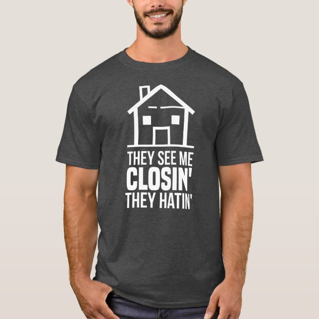 De ser mig stänga Realtor Gods Agent T Shirt (Framsida)