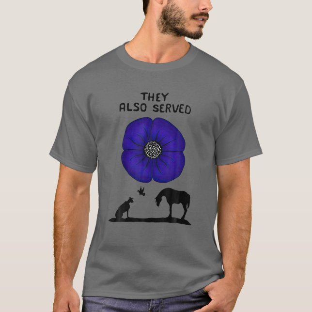 De serverade också Lila Poppy Animal Lover T Shirt (Framsida)