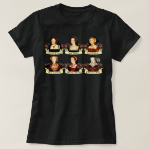 De sex fruarna av den Henry VIII klassikern T-shirt