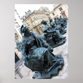 De sex kontinenterna vid Musee d'Orsay Poster