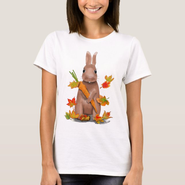 DE Shirt Herbst Hase T Shirt (Framsida)