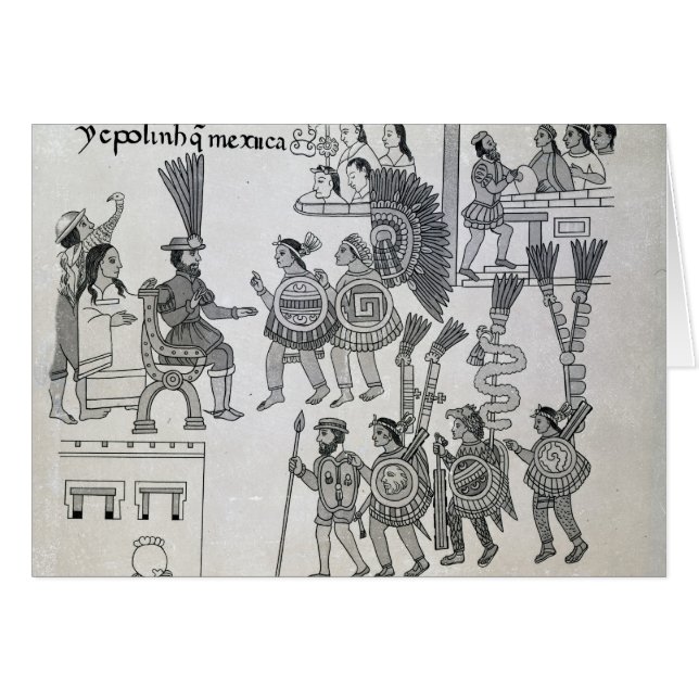 De sist Aztec kejsareCuauhtemoc kapitulationerna Hälsningskort (Framsidan Horizontal)