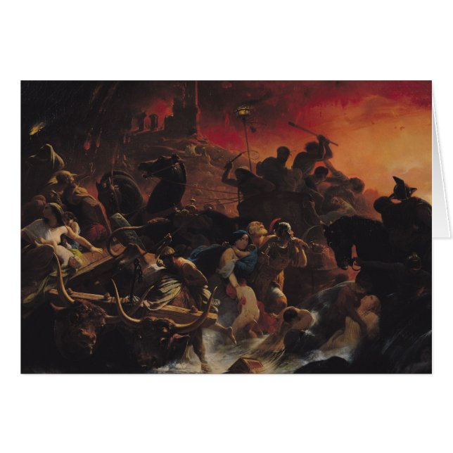 De sist dagarna av Pompeii Hälsningskort (Framsidan Horizontal)