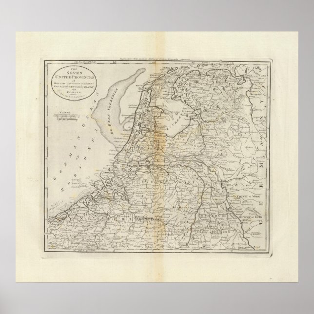 De sju brittiska provinserna Holland Poster (Framsidan)