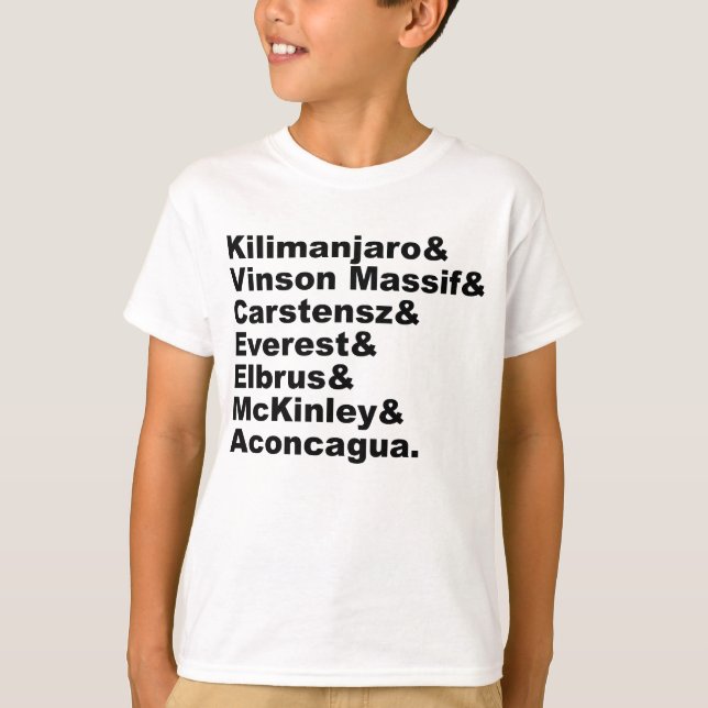 De sju högsta bergen på varje kontinent tee (Framsida)