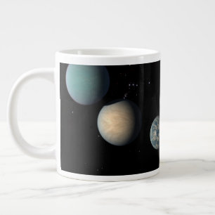 De sju jordens Storleka planeter av Trappist-1 Jumbo Mugg