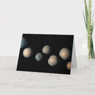 De sju jordens Storleka planeter av Trappist-1 Kort