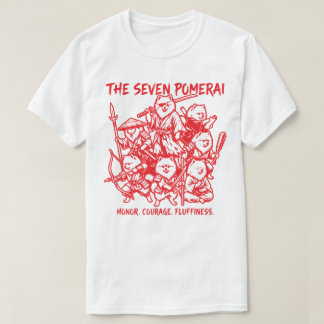 De sju Pomerai - Pomeranian Samuraj Parodi T Shirt