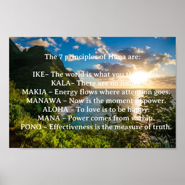 De sju principerna från Andlig Poster (Framsidan)