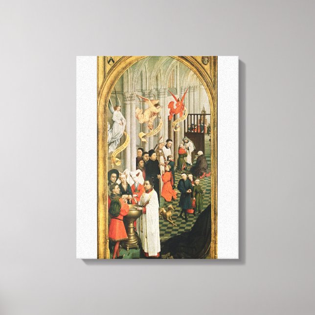 De sju Sacraments Altarstycke Canvastryck (Framsida)