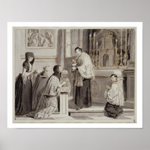 De sju sacramentsna: Nattvardsgång 1779 (skriva, Poster