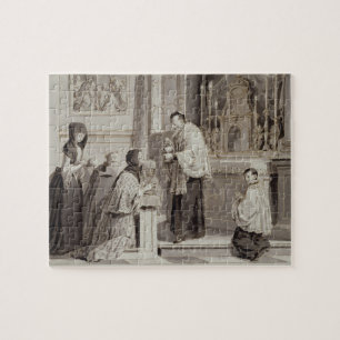 De sju sacramentsna: Nattvardsgång 1779 (skriva, Pussel