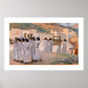 De sju trumpeterna från Jericho av James Tissot Poster