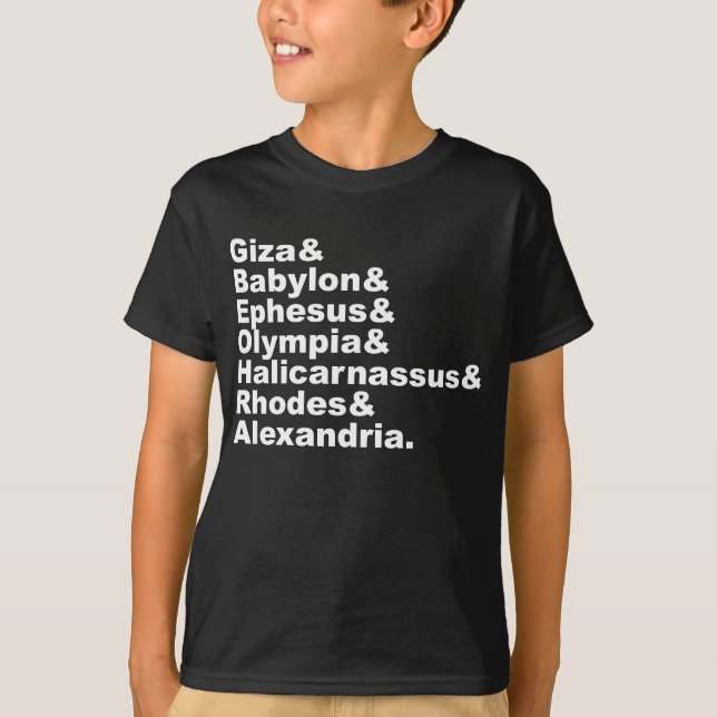 De sju underdåden i den gamla världen tee shirt (Framsida)