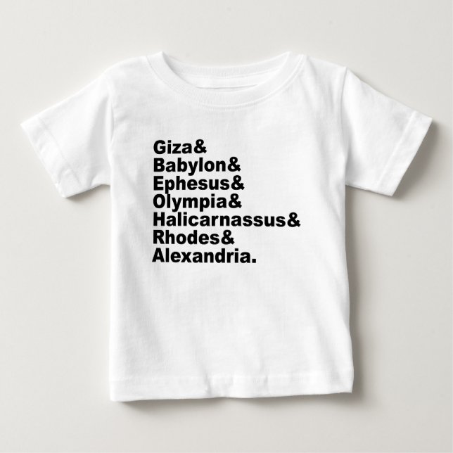 De sju underverken i den antika världen t-shirt (Framsida)