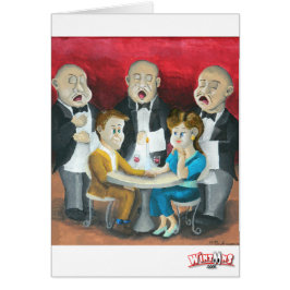 De sjungande servitörerna hälsningskort