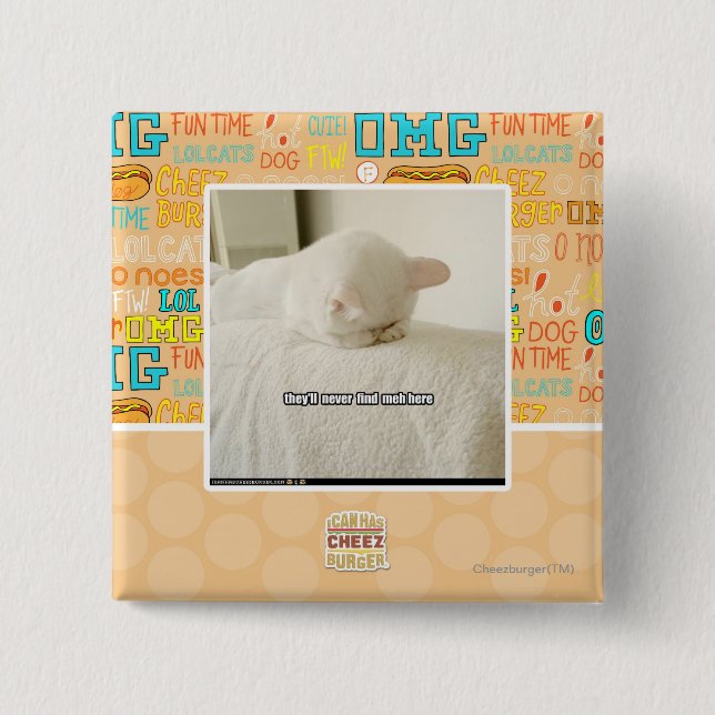 de ska aldrig fyndmeh här knapp (Framsida)