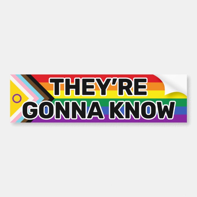 De ska känna till Black Intersex Inklusive Pride Bildekal (Framsidan)