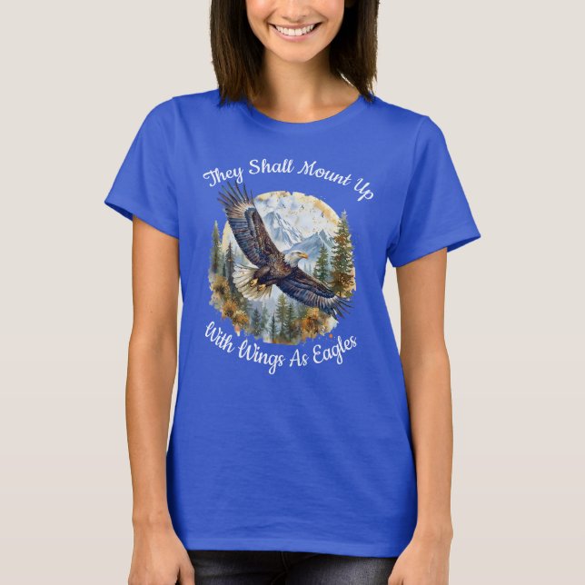 De skall montera upp sig med Vingar som ålar T Shirt (Framsida)