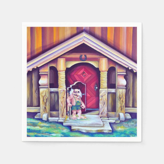 De skandinaviska Sverigarna Troll Pappersservett (Framsidan)