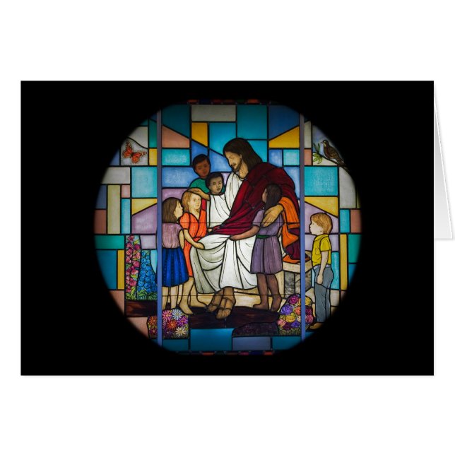 De små barnen lider... hälsningskort (Framsidan Horizontal)