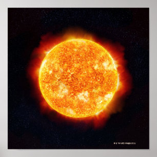 De sol- signalljusen för solvisning mot en stjär poster