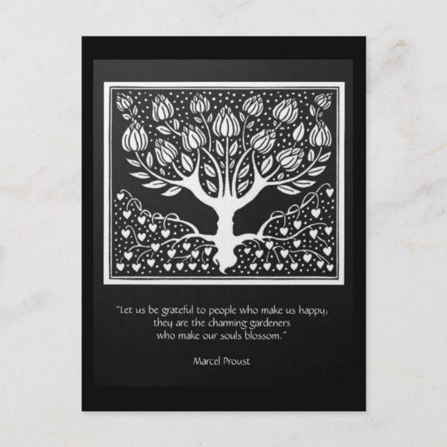 De som får själen att blomstra vykort (Framsida)