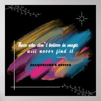 De som inte tror på magi - redigerbar text P Poster