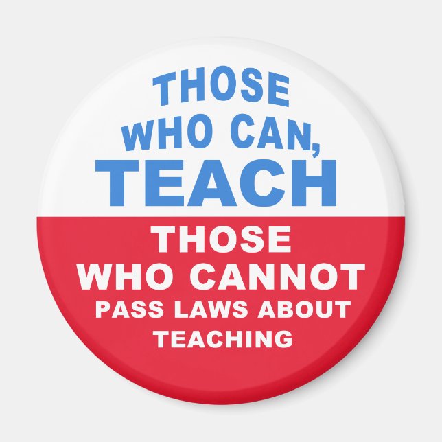 De som kan, Teach, de som inte kan anta lagar Magnet (Framsidan)