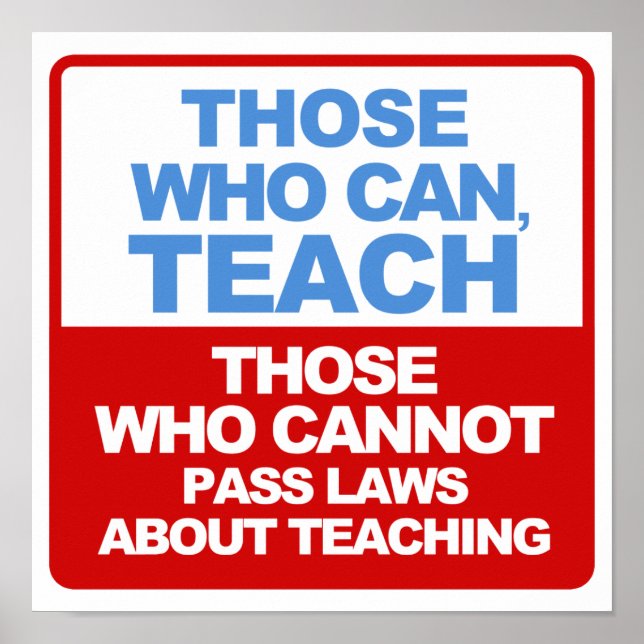 De som kan, Teach poster (Framsidan)