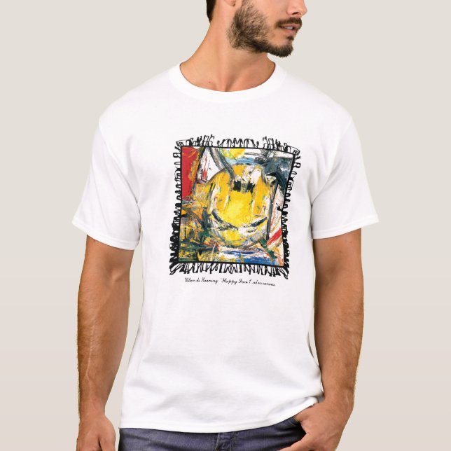 de som kooning den lyckliga ansikteskjortan t shirt (Framsida)