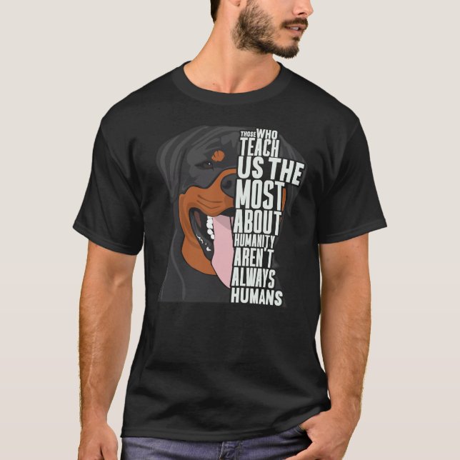 De som lär oss mest om mänskligheten är alla t shirt (Framsida)