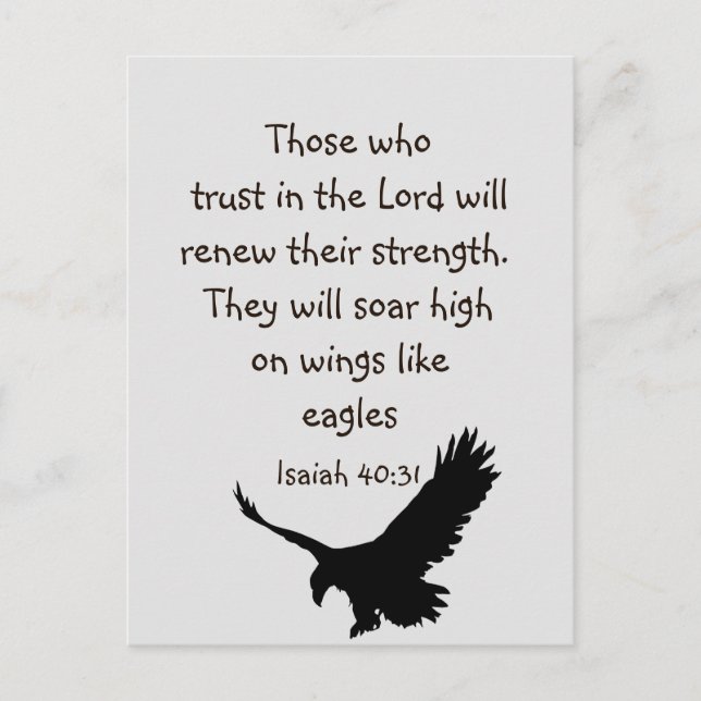 De som litar på Lord Scripture inspiration Vykort (Framsida)