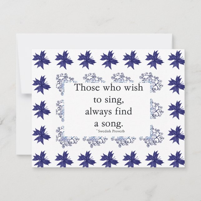 De som önskar att sjunga inbjudan (Framsida)