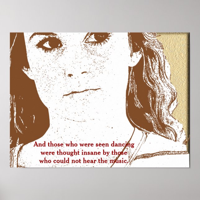 De som sågs - poster konst (Framsidan)