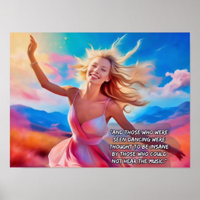 De som sett dans - musikcitat poster (Framsidan)