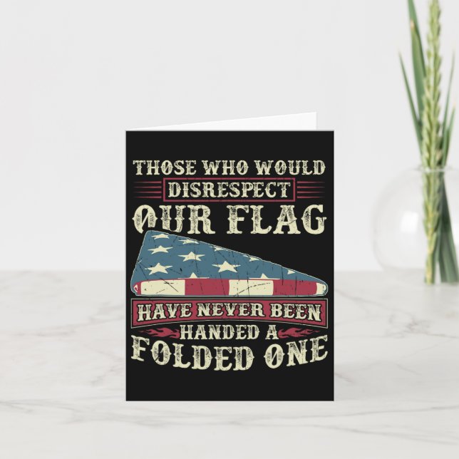 De som skulle strunta i vår Flagga har aldrig vari Kort (Framsida)