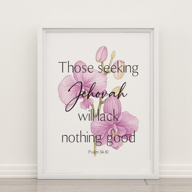 De som söker Jehovah-murkonst med orchid Poster (Skapare uppladdad)