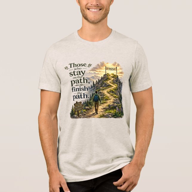 De som stannar på vägen Inspirerande Tee (Framsida)