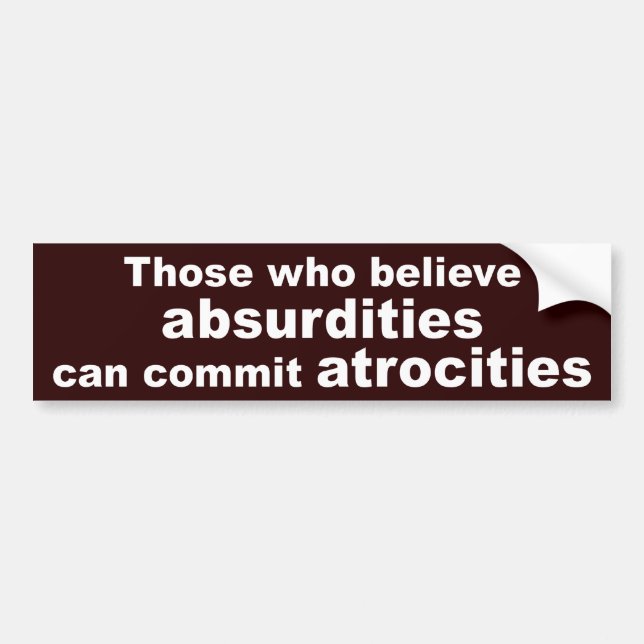 De som tror på absurditeter (dekal) bildekal (Framsidan)