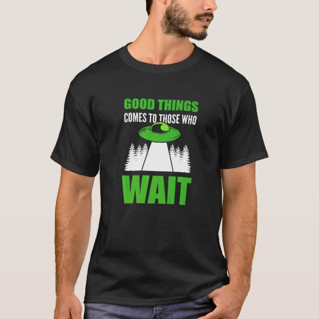 De som väntar förhoppningsfulla person   t shirt (Framsida)