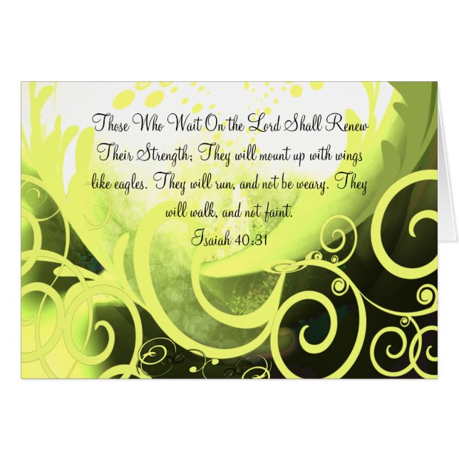 De som väntar på Lord Christian Religiösa OBS Kort (Framsidan Horizontal)