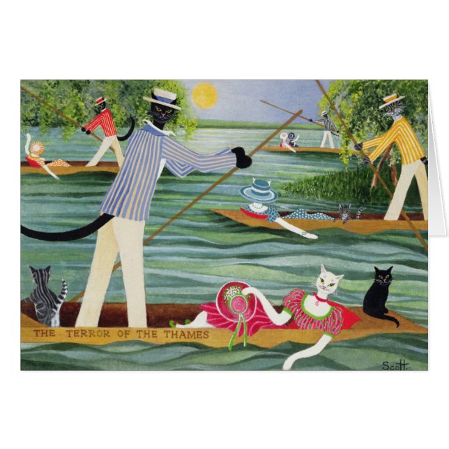 De sommarstakbåtar hälsningskort (Framsidan Horizontal)