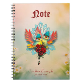 De söta fåglarna från bra humor. anteckningsbok