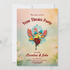 De söta fåglarna från bra humor. inbjudningar