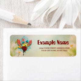 De söta fåglarna från bra humor. returadress etikett