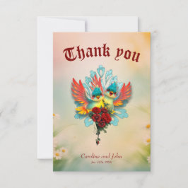 De söta fåglarna från bra humor. tack kort