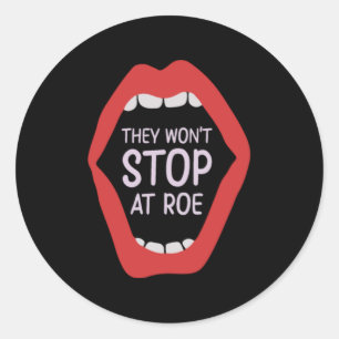 De stannar inte vid kvinnlig roe feminism Kvinnors Runt Klistermärke