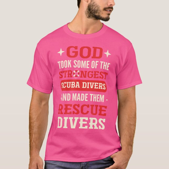 De starkaste dykdyvorna blir Rädding Diver Res T Shirt (Framsida)
